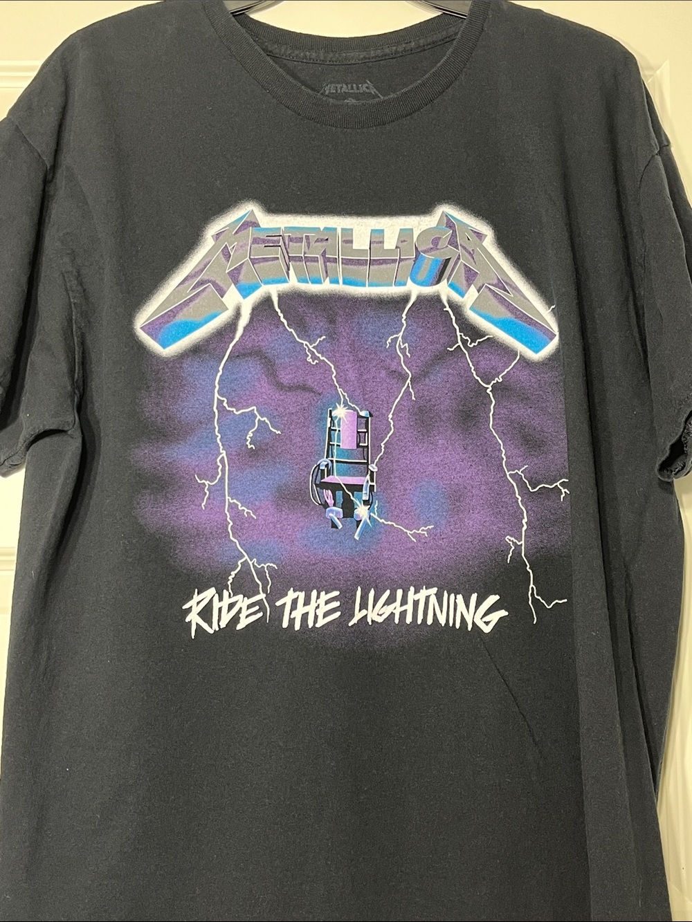 Metallica Ride The Lightning Graphic Band Tee Black XL Official‎ T Shirt